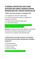CO General Contractor Class B Exam Questions and Correct Answers