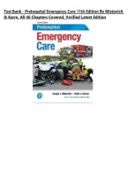 PREHOSPITAL EMERGENCY CARE&comma; 11TH EDITION MISTOVICH&comma; KEITH TEST BANK