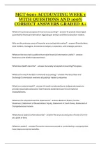 MGT 6201 Accounting Week 1 &ndash; Complete Week 1 Study Guide and Practice Questions