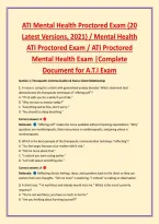 ATI Mental Health Proctored Exam &lpar;20 &NewLine;Latest Versions&comma; 2021&rpar; &sol; Mental Health &NewLine;ATI Proctored Exam &sol; ATI Proctored &NewLine;Mental Health Exam &vert;Complete &NewLine;Document for A&period;T&period;I Exam 
