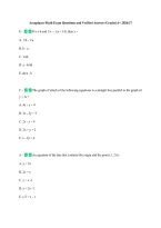 Accuplacer-Math Exam Questions and Verified Answers Graded A&plus; 2026&sol;27 &NewLine;