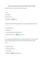 AIS Test 1 Exam Questions and Answers 100&percnt; Correct Graded A&plus; 2026&sol;27 &NewLine;