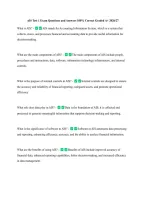 AIS Test 1 Exam Questions and Answers 100&percnt; Correct Graded A&plus; 2026&sol;27 &NewLine;