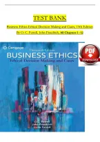 Test Bank for Business Ethics&colon; Ethical Decision Making and Cases &lpar;13th Edition&rpar; by O&period; C&period; Ferrell&comma; John Fraedrich&comma; and Linda Ferrell&period;&NewLine;