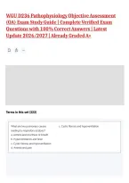 WGU D236 Pathophysiology Objective Assessment &lpar;OA&rpar; Exam Study Guide &vert; Complete Verified Exam Questions with 100&percnt; Correct Answers &vert; Latest Update 2026&sol;2027 &vert; Already Graded A&plus;