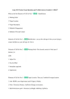 Army OCS Tactics Exam Questions and Verified Answers Graded A&plus; 2026&sol;27 &NewLine;