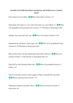 Assemblies of God Bible Knowledge Exam Questions and Verified Answers Graded A&plus; &NewLine;2026&sol;27