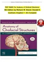 Test Bank for Anatomy of Orofacial Structures &lpar;9th Edition&rpar; by Richard W&period; Brand and Donald E&period; Isselhard&period;&NewLine;