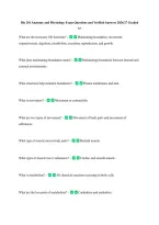 Bio 201 Anatomy and Physiology Exam Questions and Verified Answers 2026&sol;27 Graded &NewLine;A&plus;