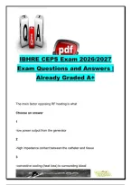 IBHRE CEPS Exam 2026&sol;2027 &vert; 100&plus; Questions & Answers &vert; Cardiac Electrophysiology&comma; ECG&comma; RF Ablation&comma; Arrhythmias & Hemodynamics &vert; CEPS &ndash; International Board of Heart Rhythm Examiners