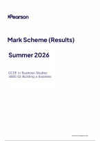 Edexcel GCSE June 2026 Business 1BS0 Paper 02 Mark Scheme