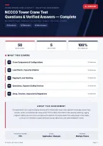  NCCCO Tower Crane Test Questions Verified Answers 2026&sol;2027 &ndash; Questions and Answers &vert; 100&percnt; Verified &vert; Detailed Rationales &ndash; Pass Guaranteed &ndash; A&plus; Graded