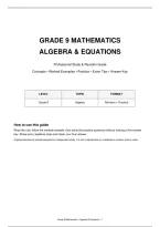 This study guide covers algebraic expressions&comma; expanding brackets&comma; factorisation&comma; linear equations&comma; simultaneous equations&comma; indices and powers&comma; sequences&comma; and algebraic wor