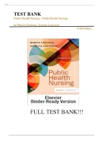 Test Bank for Public Health Nursing&colon; Population-Centered Health Care in the Community &lpar;11th Edition&rpar; by Marcia Stanhope and Jeanette Lancaster