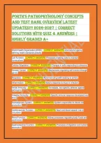 Porth's Pathophysiology 11th Edition Test Bank &vert; Concepts & Q&A