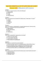 NUR 2063 ESSENTIALS OF PATHOPHYSIOLOGY EXAM 1 Version 3 &lpar;50 Questions with Answers&rpar; 