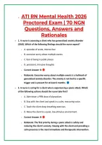  &NewLine;ATI RN Mental Health 2026 &NewLine;Proctored Exam &vert; 70 NGN &NewLine;Questions&comma; Answers and &NewLine;Rationales 