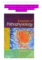 Test Bank for Essentials of Pathophysiology&colon; Concepts of Altered Health States&comma; 4th Edition by Carol Mattson Porth and Tommie L&period; Norris
