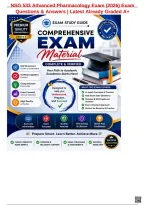 NSG 533 Advanced Pharmacology Exam &lpar;2026&rpar; Exam