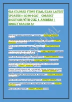 GIA Colored Stone Final Exam 2026 &vert; Verified Q&A Study Guide