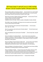 CSST Study Guide V1 with all Correct & 100&percnt; Verified Answers &vert;Actual Complete Update &vert;Already Graded A&plus;