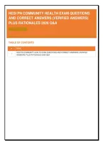HESI PN Community Health Exam 2026 &vert; 300 Practice Questions & Correct Answers with Rationales &vert; Instant Download PDF