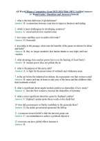 AP World History Cumulative Exam 2026 With 100&percnt; Verified Answers A&plus; Rated Guide &vert; Questions and Answers &lpar;Solved&rpar;