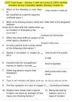 CSST Final Exam - Version C with all Correct & 100&percnt; Verified Answers &vert;Actual Complete Update &vert;Already Graded A&plus;