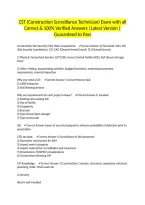 CST &lpar;Construction Surveillance Technician&rpar; Exam with all Correct & 100&percnt; Verified Answers &vert;Latest Version &vert;Guaranteed to Pass