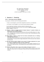 UL Unit Quiz Practice &NewLine;CS 7641&colon; Machine Learning  Questions And Answers Rated A&plus; New Update Assured Satisfaction