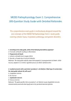 NR283 Pathophysiology Exam 1&colon; Comprehensive &NewLine;300-Question Study Guide with Detailed Rationales&NewLine;