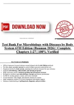 Test Bank for Microbiology with Diseases by Body System&comma; 6th Edition by Robert W&period; Bauman &lpar;2026&rpar;
