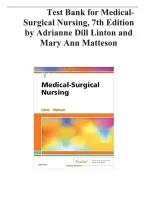 Test Bank for Medical-Surgical Nursing&comma; 7th Edition by Adrianne Dill Linton and Mary Ann Matteson