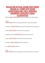 NCLEX NGN PRE-TEST QUESTIONS &NewLine;ACTUAL EXAM ALL QUESTIONS AND &NewLine;WELL ELABORATED ANSWERS TOP &NewLine;RATED VERSION FOR ALREADY A&plus; &NewLine;GRADED HIGHLY RECOMMENDED &NewLine;&vert;NEW AND REVISED