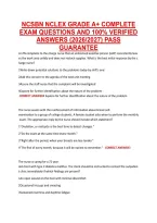 NCSBN NCLEX GRADE A&plus; COMPLETE &NewLine;EXAM QUESTIONS AND 100&percnt; VERIFIED &NewLine;ANSWERS &lpar;2026&sol;2027&rpar; PASS &NewLine;GUARANTEE 