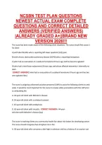 NCSBN TEST PLAN QUESTIONS &NewLine;NEWEST ACTUAL EXAM COMPLETE &NewLine;QUESTIONS AND CORRECT DETAILED &NewLine;ANSWERS &lpar;VERIFIED ANSWERS&rpar; &NewLine;&vert;ALREADY GRADED A&plus;&vert;&vert;BRAND NEW &NewLine;VERSION 2026&excl;&excl;&excl; 