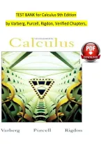 Test Bank for Calculus 9th Edition by Varberg&comma; Purcell & Rigdon &vert; Verified Chapters