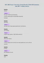 BSC 2085 Exam 1 University of South Florida &vert; UPDATED Questions&NewLine;with 100&percnt; Verified Answers