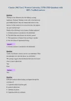 Classics 2902 Test 2 Western University &vert; UPDATED Questions with&NewLine;100&percnt; Verified Answers
