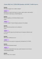 Classics 2902 Test 2 &vert; UPDATED Questions with 100&percnt; Verified Answers&NewLine;