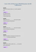 Cooke's COSC 153 FINAL Exam &vert; UPDATED Questions with 100&percnt;&NewLine;Verified Answers