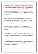 Texas CDL general knowledge exam 2025 Version C&comma; CDL test &NewLine;study guide PDF&comma; Texas commercial driver license questions &NewLine;and answers A&plus; graded &vert;&vert; just out&excl;&excl;&excl;