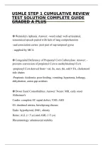 USMLE STEP 1 CUMULATIVE REVIEW TEST SOLUTION COMPLETE GUIDE GRADED A&period;pdf