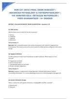 NUR 631 &lpar;GCU&rpar; FINAL EXAM 2026&sol;2027 &vert; ADVANCED PHYSIOLOGY & PATHOPHYSIOLOGY &vert; 100 VERIFIED Q&A &vert; DETAILED RATIONALES &vert; PASS GUARANTEED &ndash; A&plus; GRADED