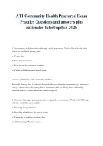 ATI Community Health Proctored Exam Practice Questions and answers plus rationales latest update 2026&NewLine;1&period;