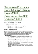 Tennessee MPJE Exam Test Bank &lpar;2026&sol;2027&rpar; &vert;  Scenario-Based Practice Questions&comma; Complete Distractor Rationales & TN Pharmacy Law Cheat Sheet