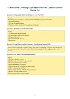 45 Hour Post Licensing Exam Questions with Correct Answers&NewLine;&lpar;Grade A&plus;&rpar;&NewLine;