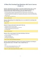 45 Hour Post Licensing Exam Questions with Correct Answers&NewLine;&lpar;Grade A&plus;&rpar;