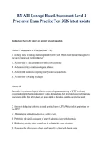 RN ATI Concept-Based Assessment Level 2 Proctored Exam Practice Test 2026 latest update