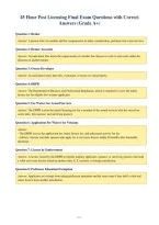 45 Hour Post Licensing Final Exam Questions with Correct&NewLine;Answers &lpar;Grade A&plus;&rpar;